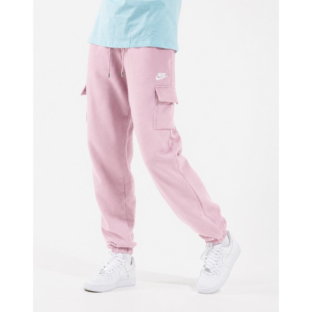 Nike NSW Essential Fleece Cargo Pants Womens XLarge Pink Sweatpants DD8713-695 - Picture 3 of 6